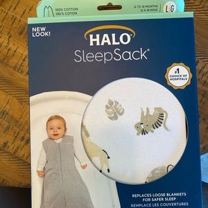 Halo sleep sack, new, never opened, size L (12-18 mos) animal print
